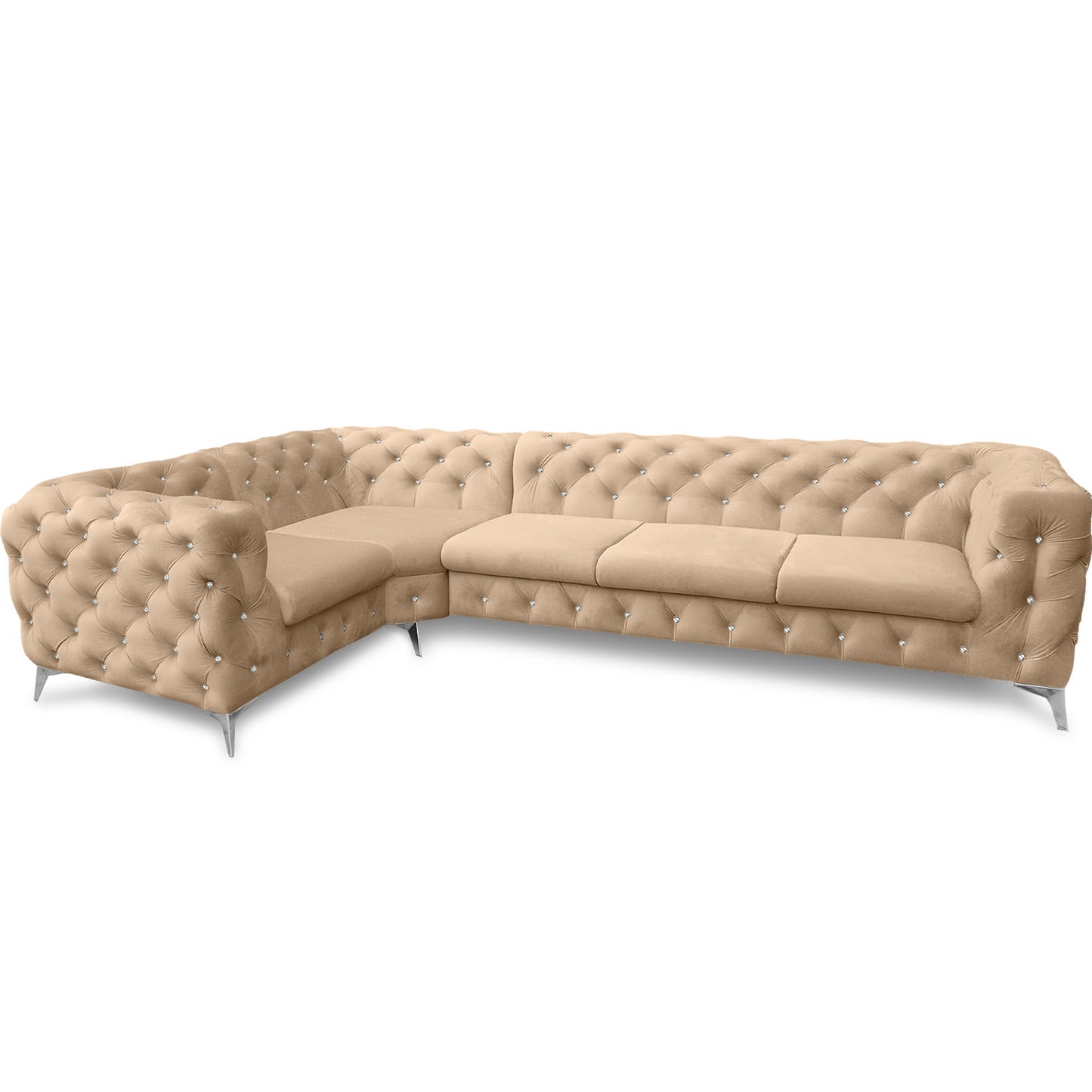 Chesterfield Ecksofa "Velvéria Royale" 323 x 202 cm | ELYFLAIR®