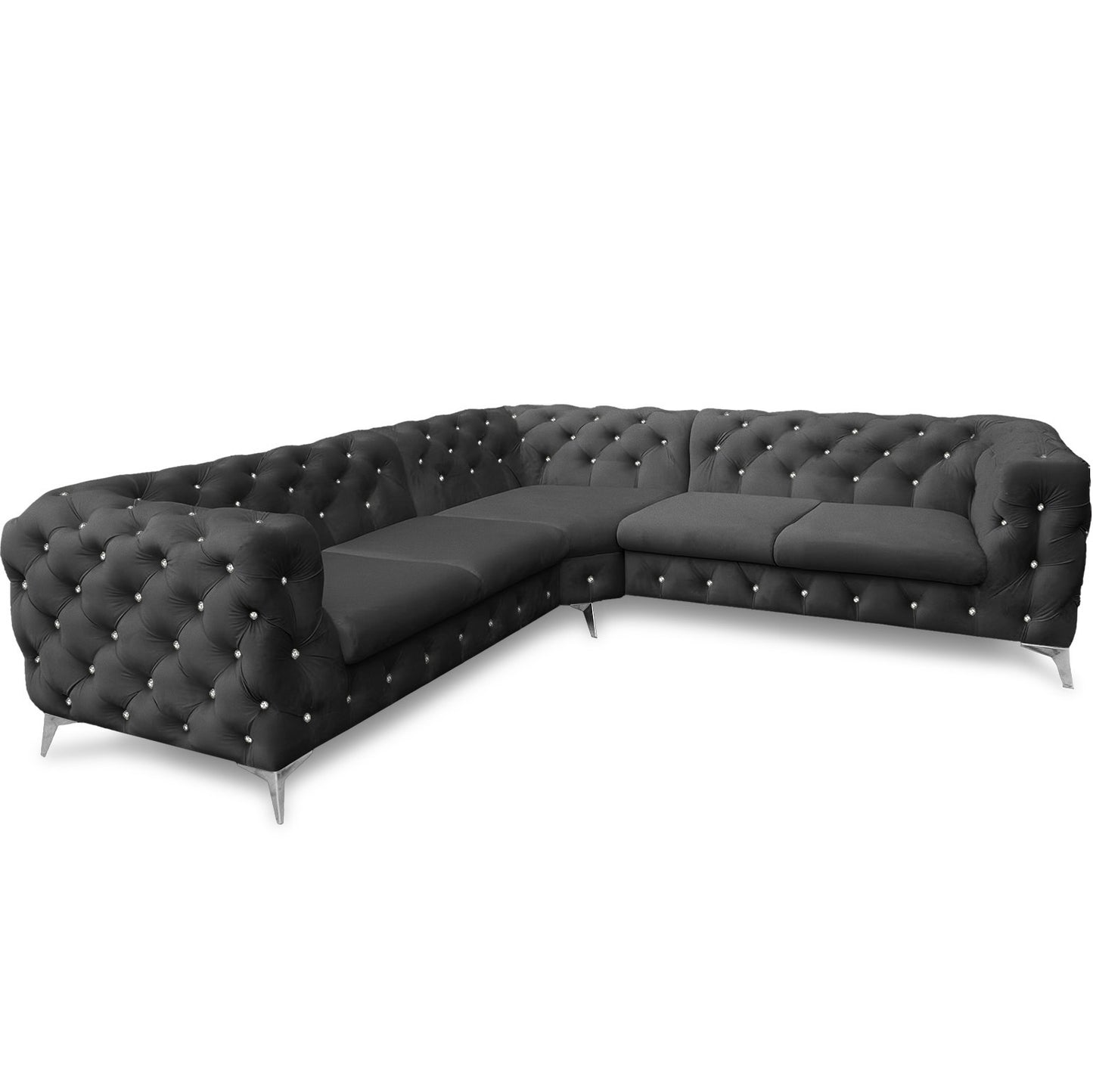 Chesterfield Ecksofa "Velvéria Royale" 262 x 262 cm | ELYFLAIR®