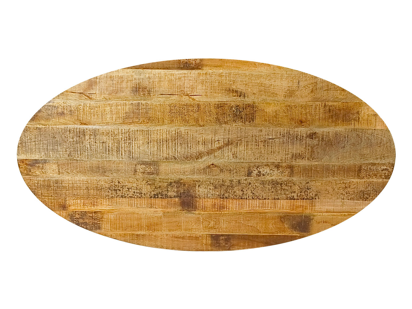 Esstisch oval 190x100cm Mangoholz & Schwarzeisen