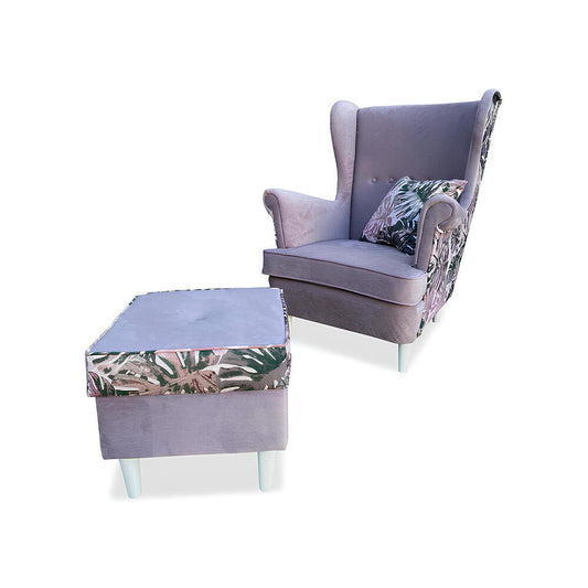 Lavanda Sessel mit Hocker | ELYFLAIR®