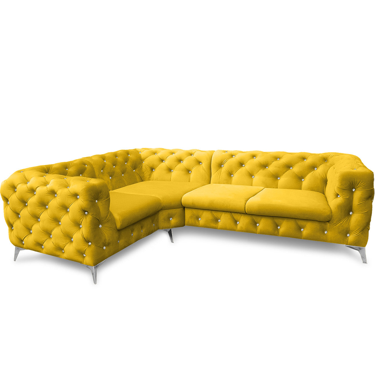 Chesterfield Ecksofa "Velvéria Royale" 262 x 202 cm | ELYFLAIR®