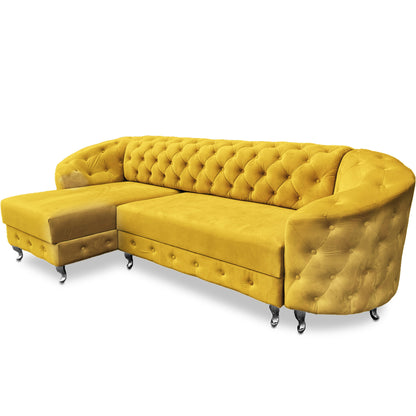 Chesterfield Ecksofa "Regalia" mit Schlaffunktion | ELYFLAIR