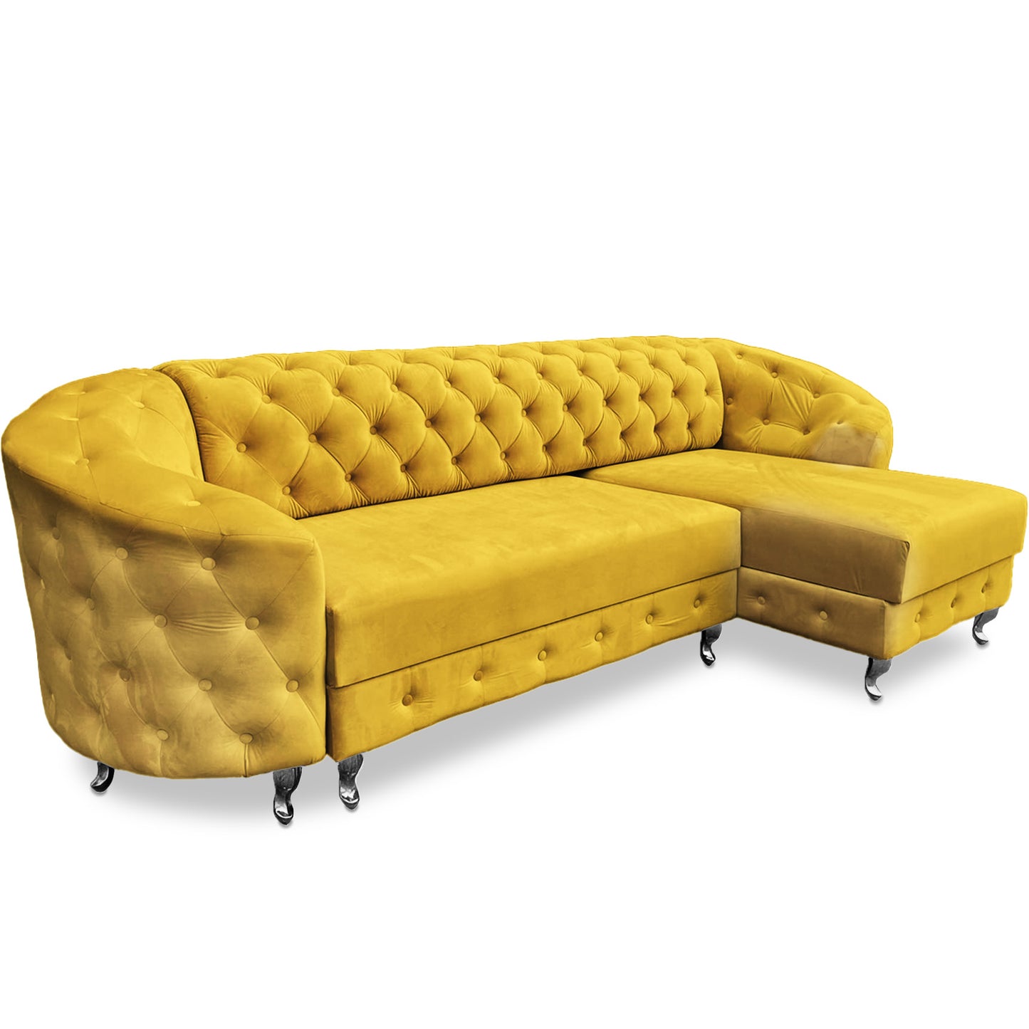 Chesterfield Ecksofa "Regalia" mit Schlaffunktion | ELYFLAIR