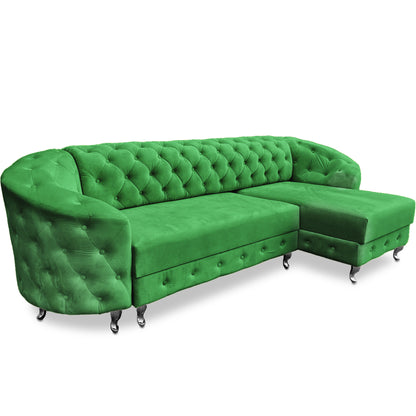 Chesterfield Ecksofa "Regalia" mit Schlaffunktion | ELYFLAIR