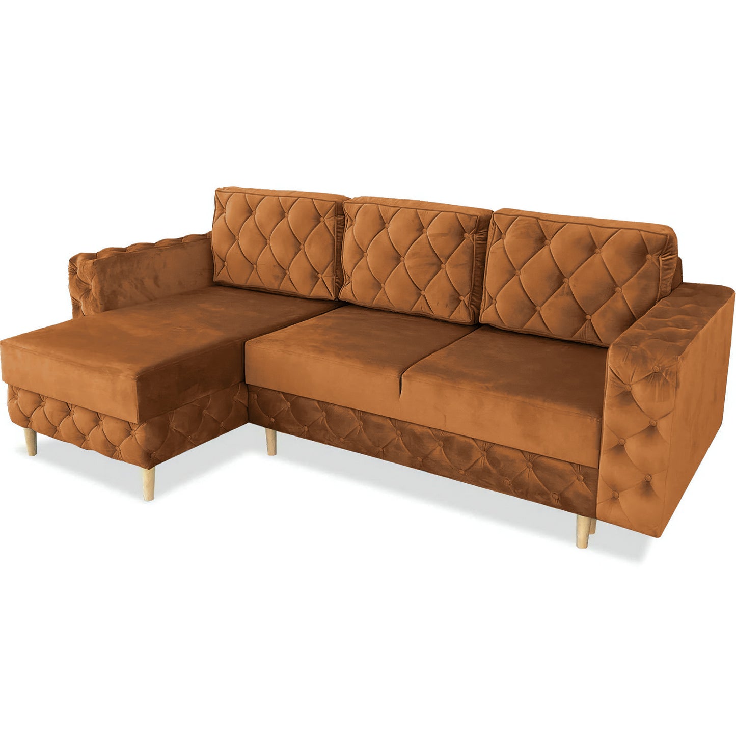 Chesterfield Ecksofa "Velora" mit Schlaffunktion | ELYFLAIR®