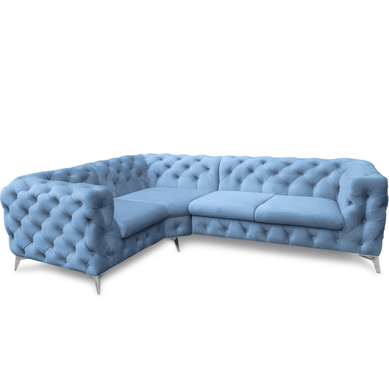 Chesterfield Ecksofa "Velvéria Royale" 262 x 202 cm | ELYFLAIR®