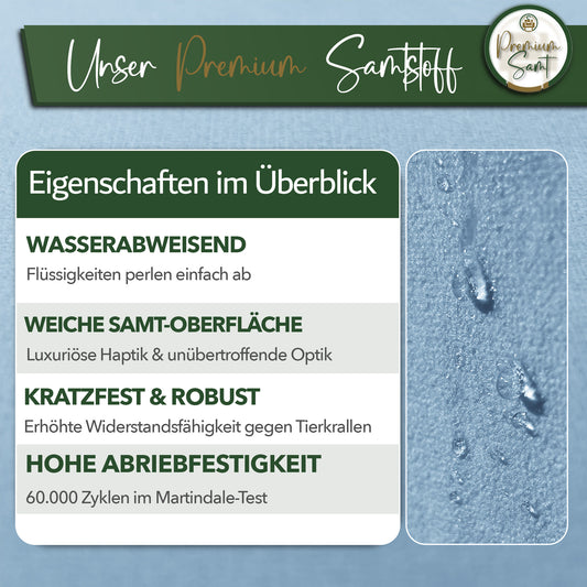 Samtstoff 2260, hellblau | 3m x 1,4m