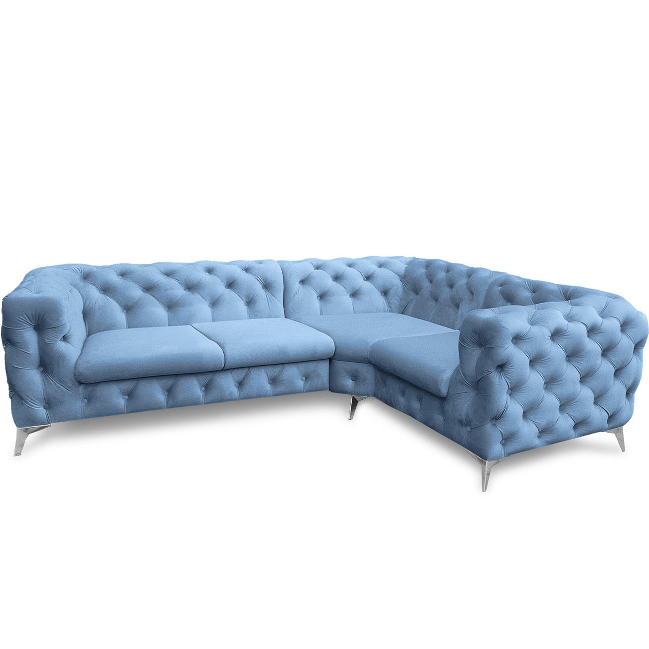 Chesterfield Ecksofa "Velvéria Royale" 262 x 202 cm | ELYFLAIR®