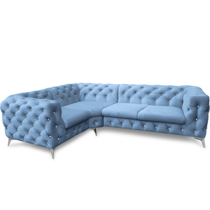 Chesterfield Ecksofa "Velvéria Royale" 262 x 202 cm | ELYFLAIR®