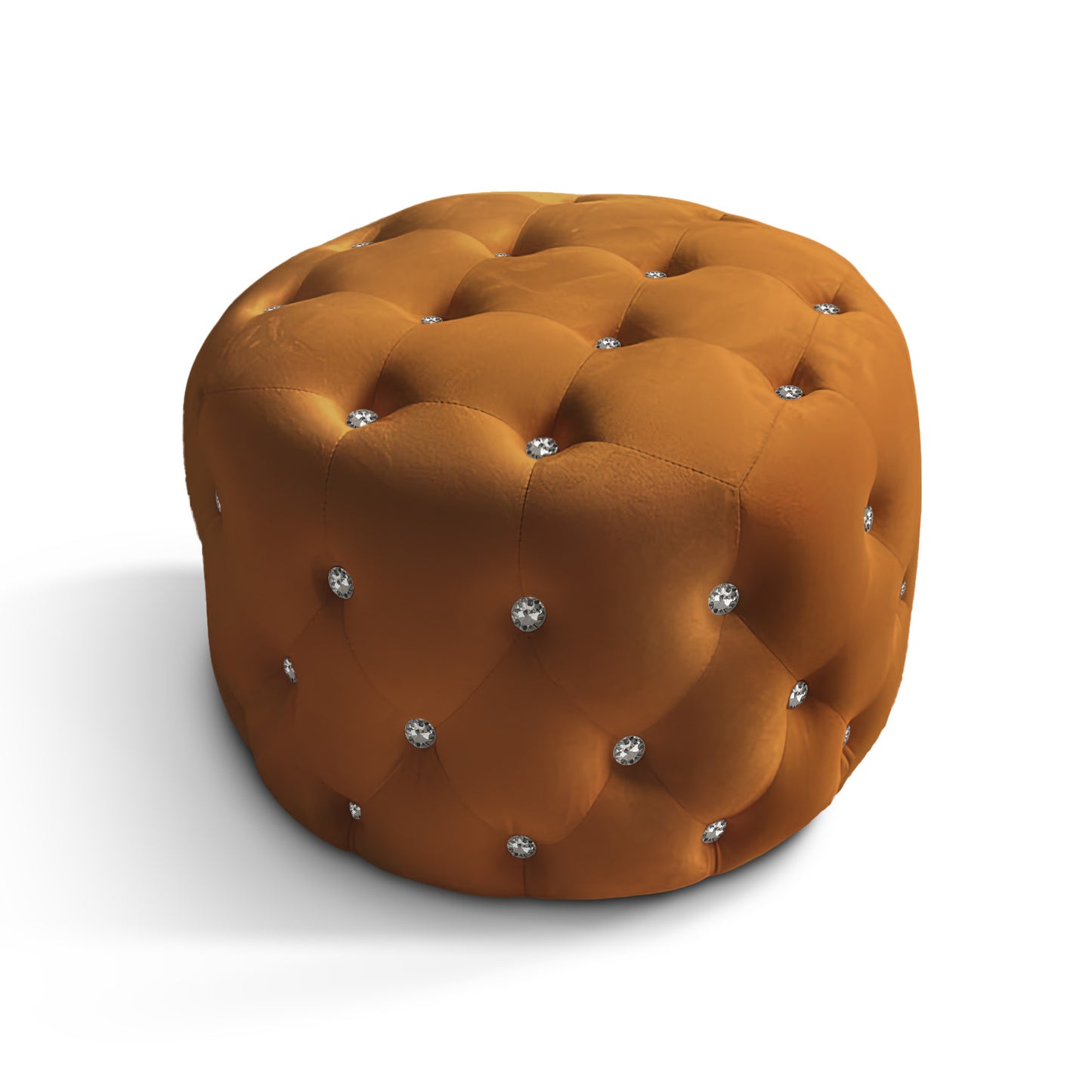 Chesterfield Pouf aus Samtstoff | ELYFLAIR®