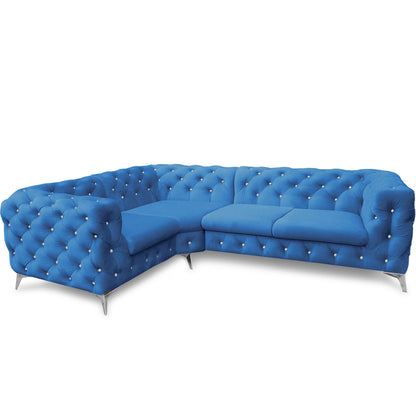 Chesterfield Ecksofa "Velvéria Royale" 262 x 202 cm | ELYFLAIR®