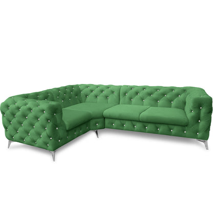 Chesterfield Ecksofa "Velvéria Royale" 262 x 202 cm | ELYFLAIR®