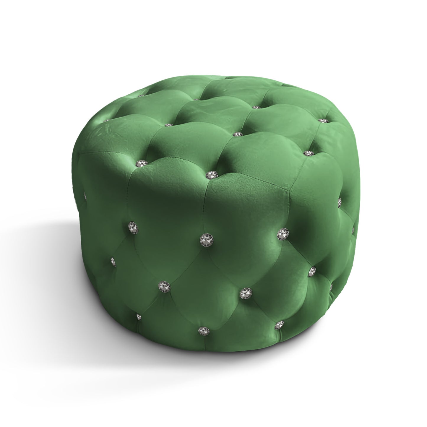 Chesterfield Pouf aus Samtstoff | ELYFLAIR®