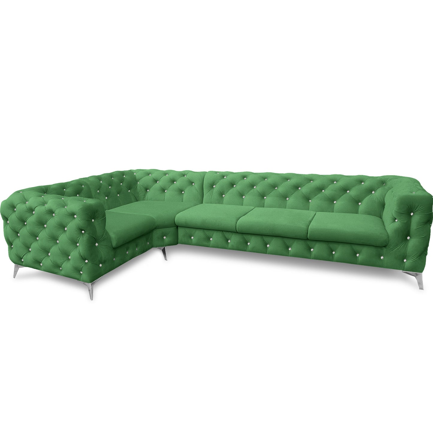 Chesterfield Ecksofa "Velvéria Royale" 323 x 202 cm | ELYFLAIR®