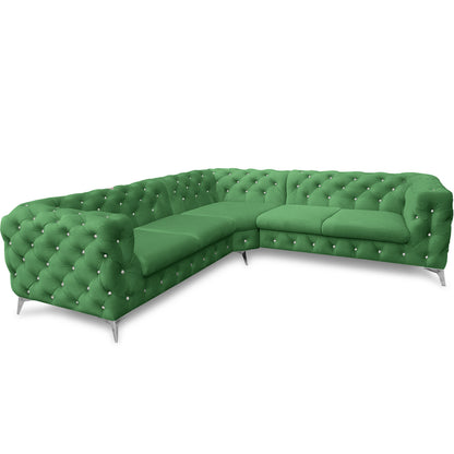 Chesterfield Ecksofa "Velvéria Royale" 262 x 262 cm | ELYFLAIR®