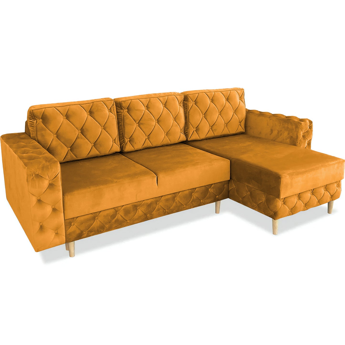 Chesterfield Ecksofa "Velora" mit Schlaffunktion | ELYFLAIR®