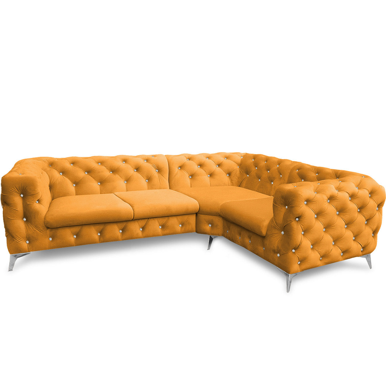 Chesterfield Ecksofa "Velvéria Royale" 262 x 202 cm | ELYFLAIR®