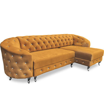 Chesterfield Ecksofa "Regalia" mit Schlaffunktion | ELYFLAIR