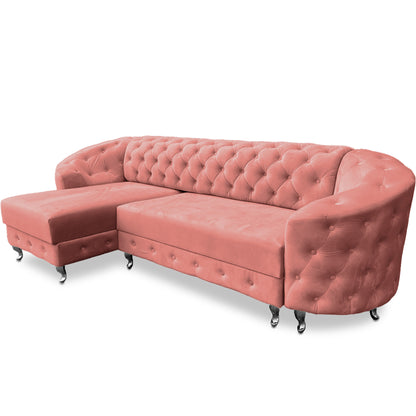 Chesterfield Ecksofa "Regalia" mit Schlaffunktion | ELYFLAIR