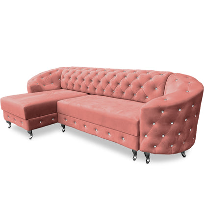 Chesterfield Ecksofa "Regalia" mit Schlaffunktion | ELYFLAIR