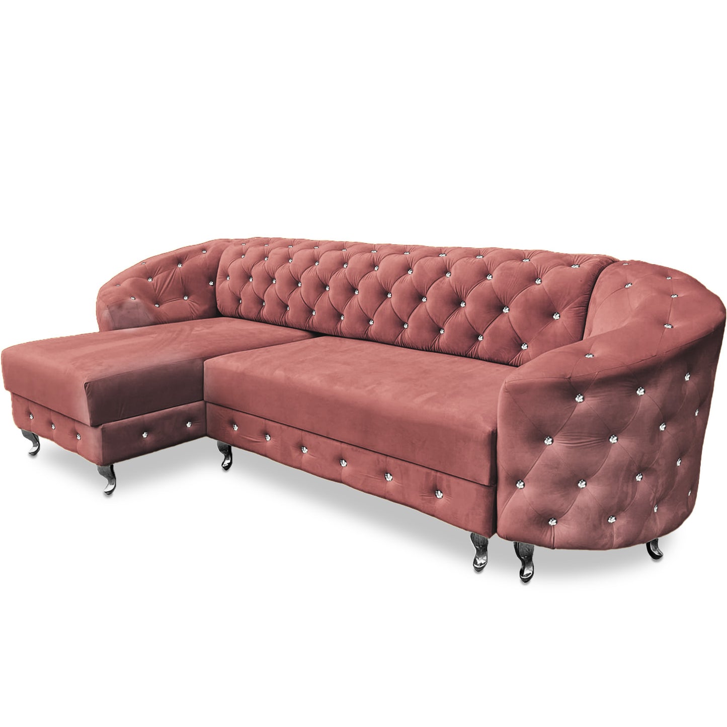 Chesterfield Ecksofa "Regalia" mit Schlaffunktion | ELYFLAIR