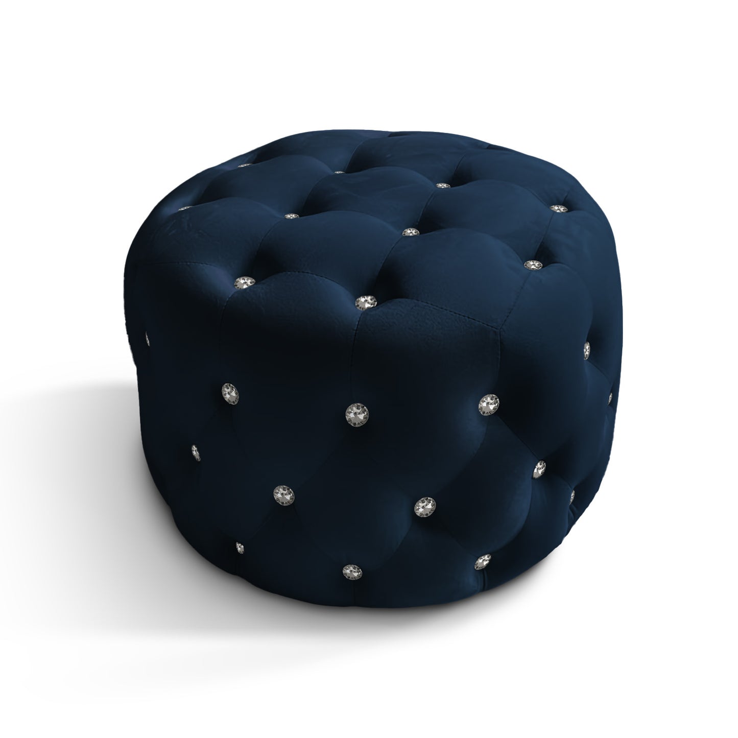 Chesterfield Pouf aus Samtstoff | ELYFLAIR®