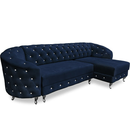 Chesterfield Ecksofa "Regalia" mit Schlaffunktion | ELYFLAIR