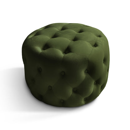 Chesterfield Pouf aus Samtstoff | ELYFLAIR®