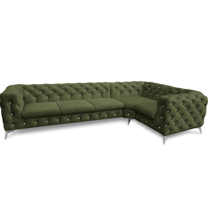 Chesterfield Ecksofa "Velvéria Royale" 323 x 202 cm | ELYFLAIR®