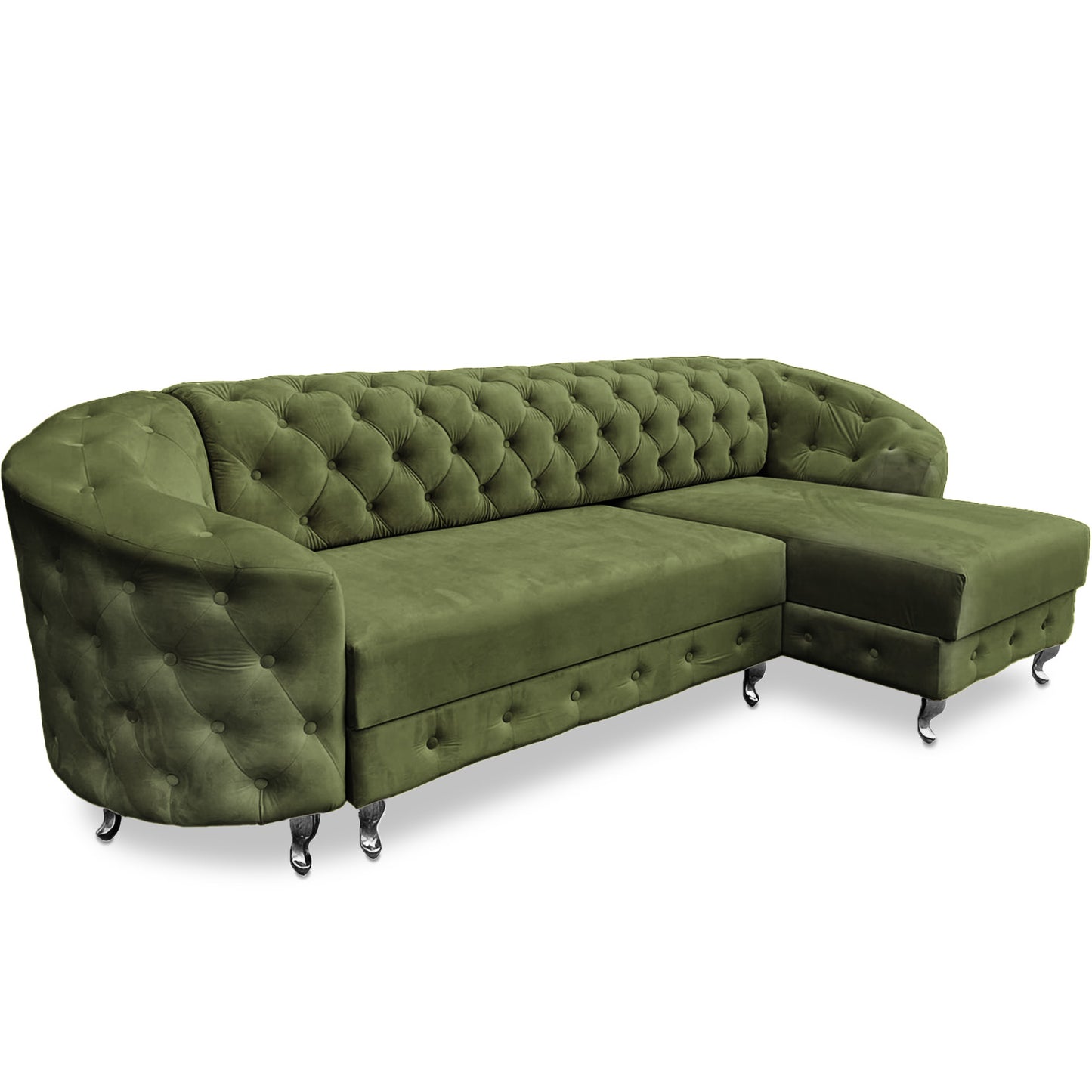 Chesterfield Ecksofa "Regalia" mit Schlaffunktion | ELYFLAIR