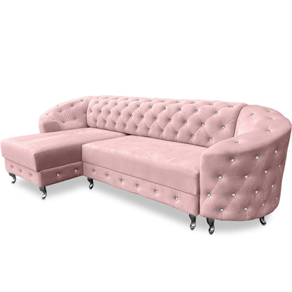 Chesterfield Ecksofa "Regalia" mit Schlaffunktion | ELYFLAIR