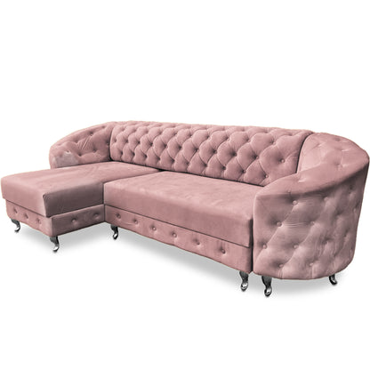 Chesterfield Ecksofa "Regalia" mit Schlaffunktion | ELYFLAIR