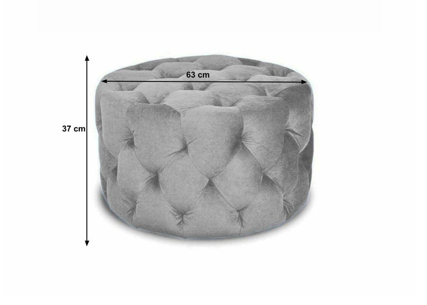 Chesterfield Pouf aus Samtstoff | ELYFLAIR®