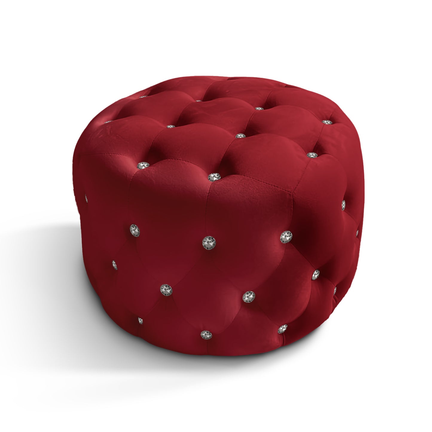 Chesterfield Pouf aus Samtstoff | ELYFLAIR®