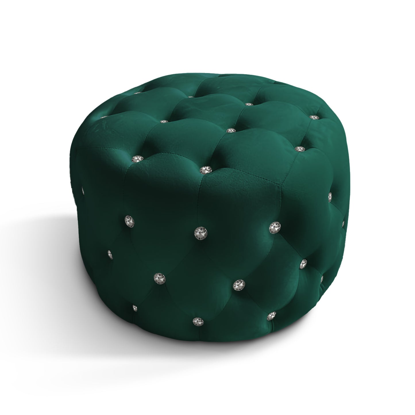 Chesterfield Pouf aus Samtstoff | ELYFLAIR®