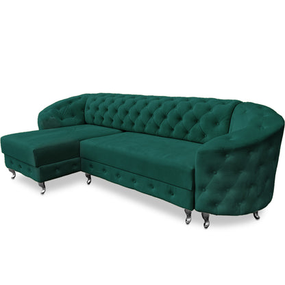 Chesterfield Ecksofa "Regalia" mit Schlaffunktion | ELYFLAIR