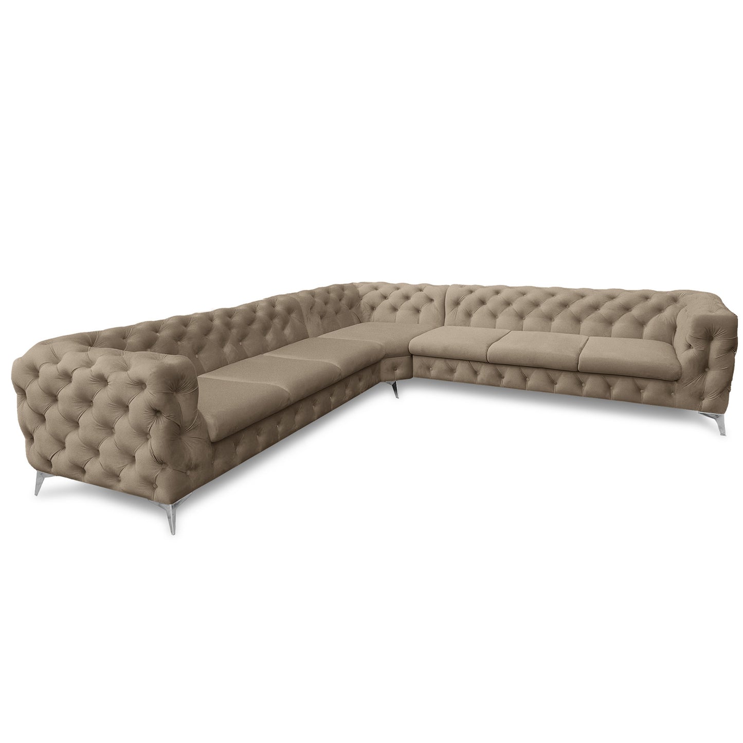 Chesterfield Ecksofa "Velvéria Royale" 323 x 323 cm | ELYFLAIR®