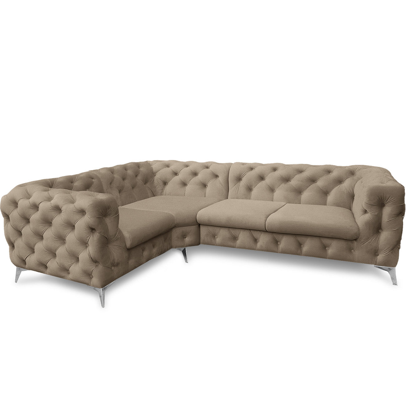 Chesterfield Ecksofa "Velvéria Royale" 262 x 202 cm | ELYFLAIR®