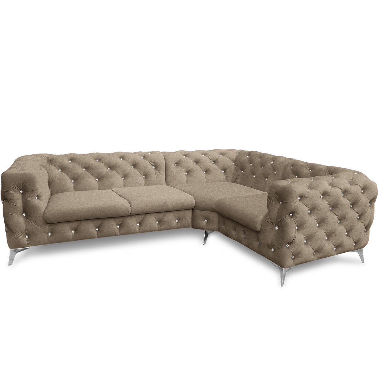 Chesterfield Ecksofa "Velvéria Royale" 262 x 202 cm | ELYFLAIR®