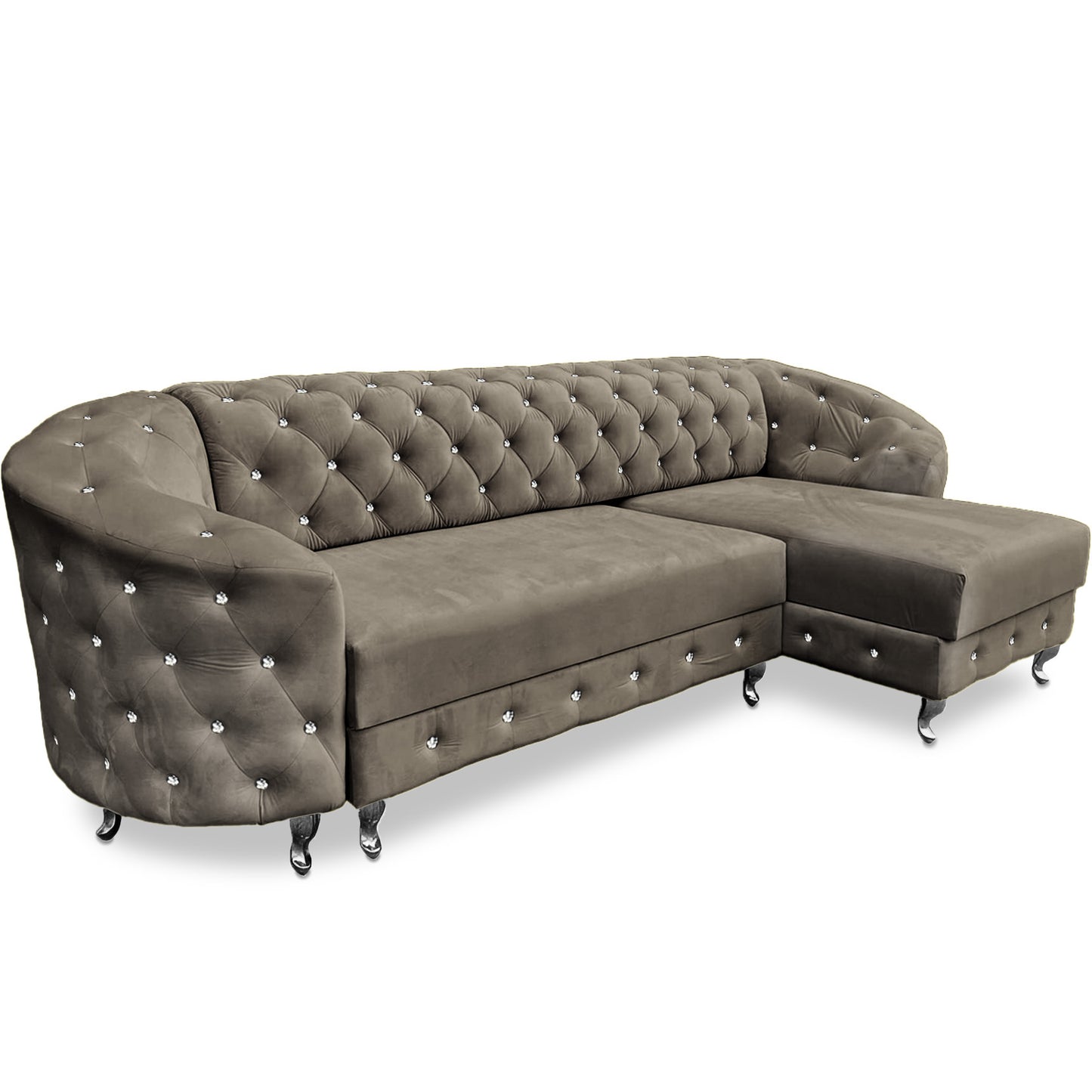 Chesterfield Ecksofa "Regalia" mit Schlaffunktion | ELYFLAIR