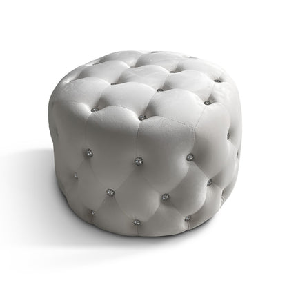 Chesterfield Pouf aus Samtstoff | ELYFLAIR®