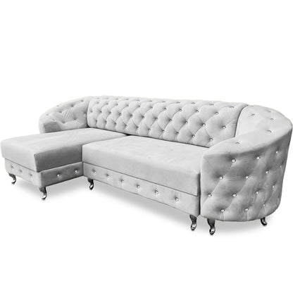 Chesterfield Ecksofa "Regalia" mit Schlaffunktion | ELYFLAIR