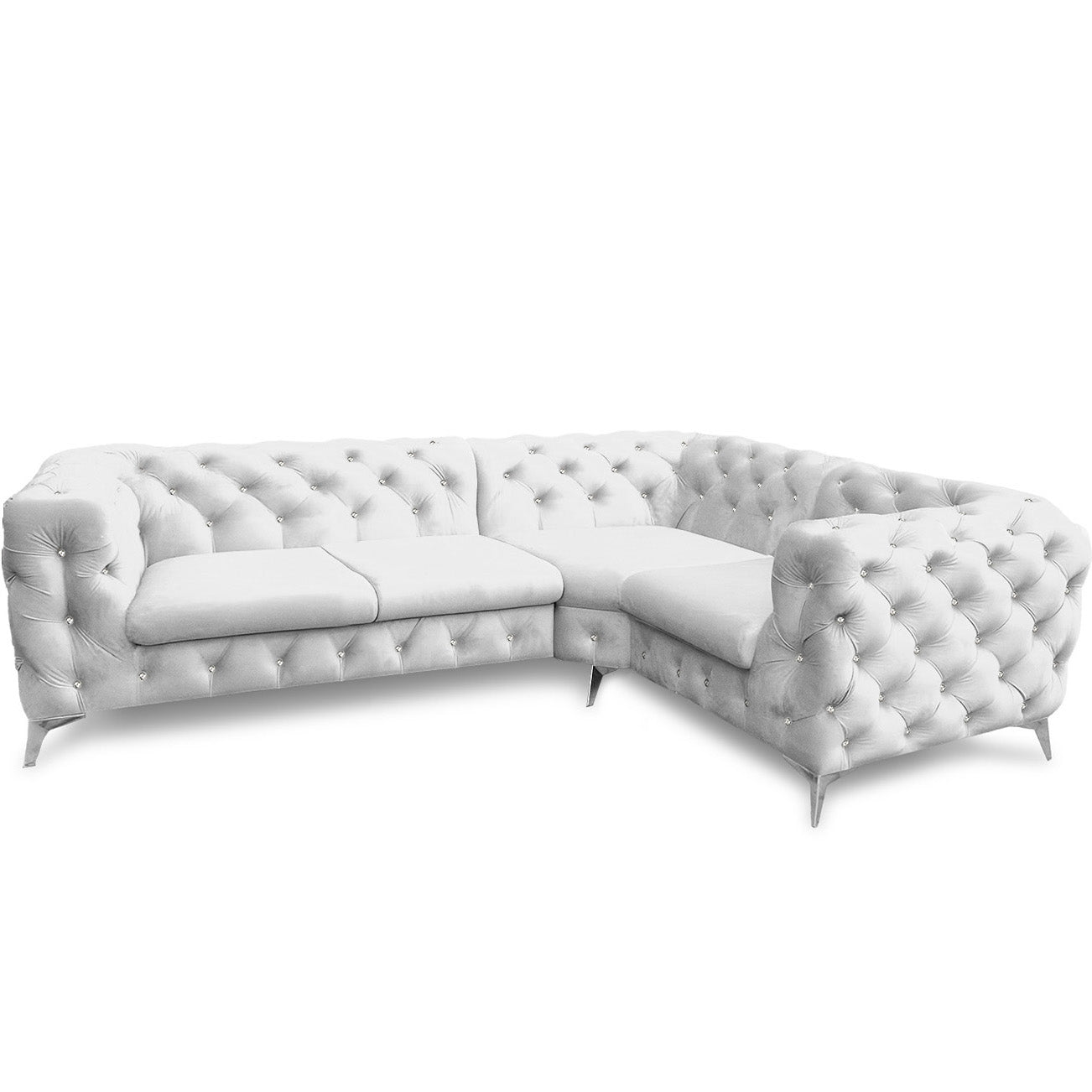 Chesterfield Ecksofa "Velvéria Royale" 262 x 202 cm | ELYFLAIR®