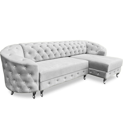 Chesterfield Ecksofa "Regalia" mit Schlaffunktion | ELYFLAIR